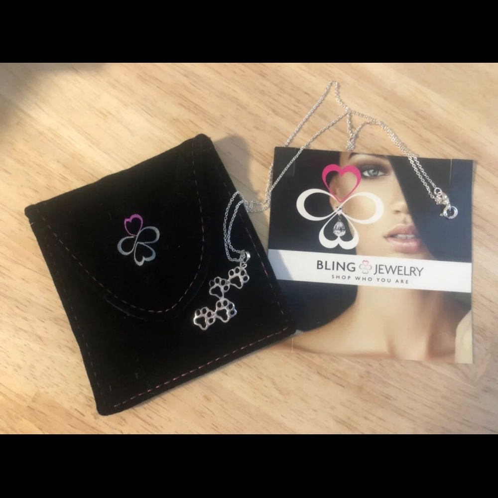 Pet Lover Dog Paw Necklace